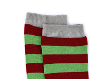 Load image into Gallery viewer, Soft Top - Bamboo Green & Wine Seamless Sock