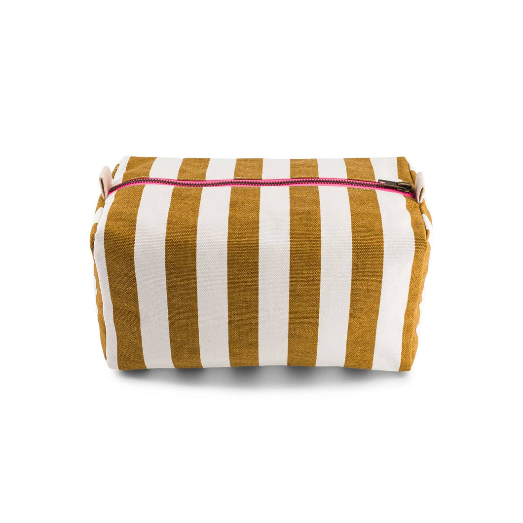 Caramel Stripe Wash Bag