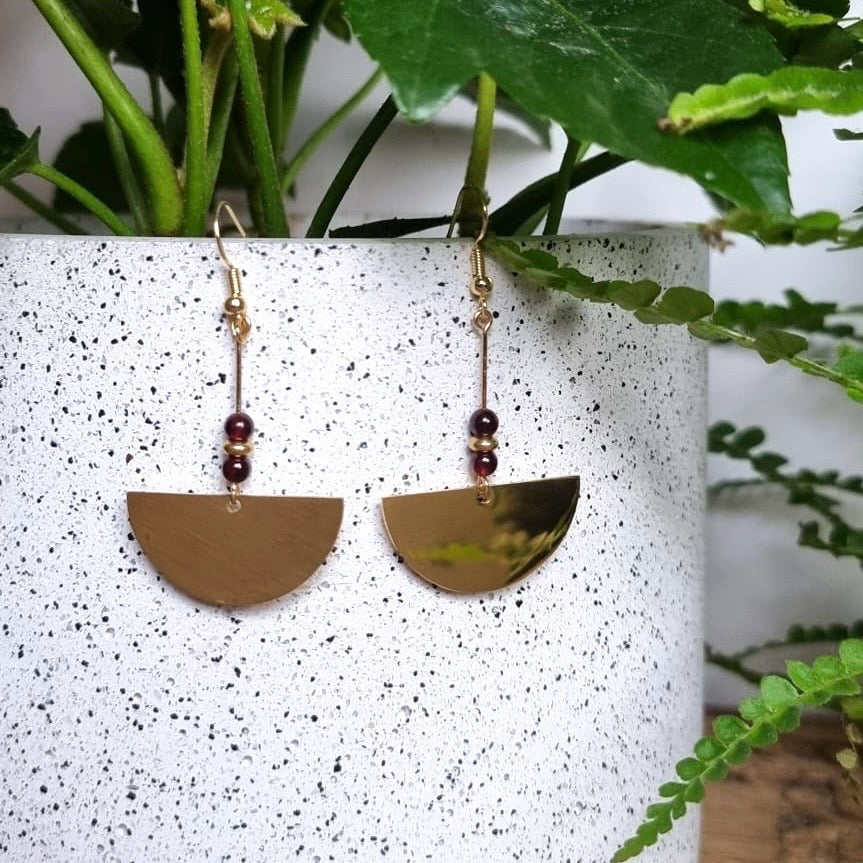 Gold & Garnet earrings