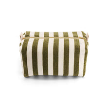 Load image into Gallery viewer, Olive Stripe Wash Bag