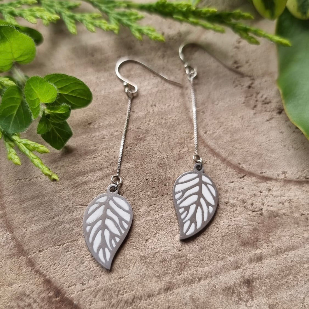 Silver dangly leaves
