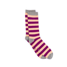 Load image into Gallery viewer, Soft Top - Bamboo Peach & Purple Seamless Sock