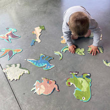 Load image into Gallery viewer, 2-in-1 Starter & Floor Puzzle - Dinosaurs