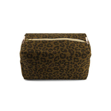 Load image into Gallery viewer, Olive Leopard Print Wash Bag
