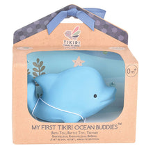 Load image into Gallery viewer, Gift Boxed Natural Rubber Rattle and Bath Toy - Dolphin