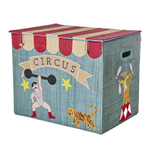 Load image into Gallery viewer, Extra Large Raffia Storage Basket - Circus - Foldable