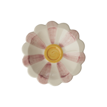 Load image into Gallery viewer, Small Ceramic Dipping Bowl  - Pink  - Hand Painted Stripes