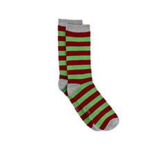 Load image into Gallery viewer, Soft Top - Bamboo Green & Wine Seamless Sock