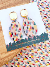 Load image into Gallery viewer, The Messy Brunette Paint Effect Earrings