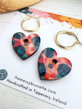 Load image into Gallery viewer, The Messy Brunette Blossom Heart Hoops