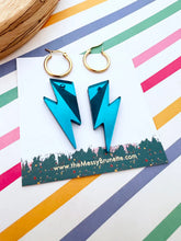 Load image into Gallery viewer, The Messy Brunette Lightening Bolt Hoops