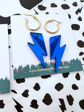 Load image into Gallery viewer, The Messy Brunette Lightening Bolt Hoops