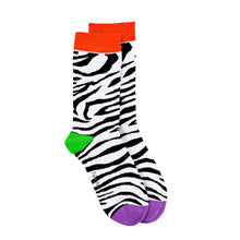 Load image into Gallery viewer, Zebra Stripe Bamboo Sock (seamless toe)