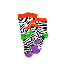 Load image into Gallery viewer, Zebra Stripe Bamboo Sock (seamless toe)