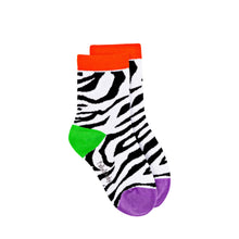 Load image into Gallery viewer, Zebra Stripe Bamboo Sock (seamless toe)