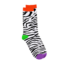 Load image into Gallery viewer, Zebra Stripe Bamboo Sock (seamless toe)