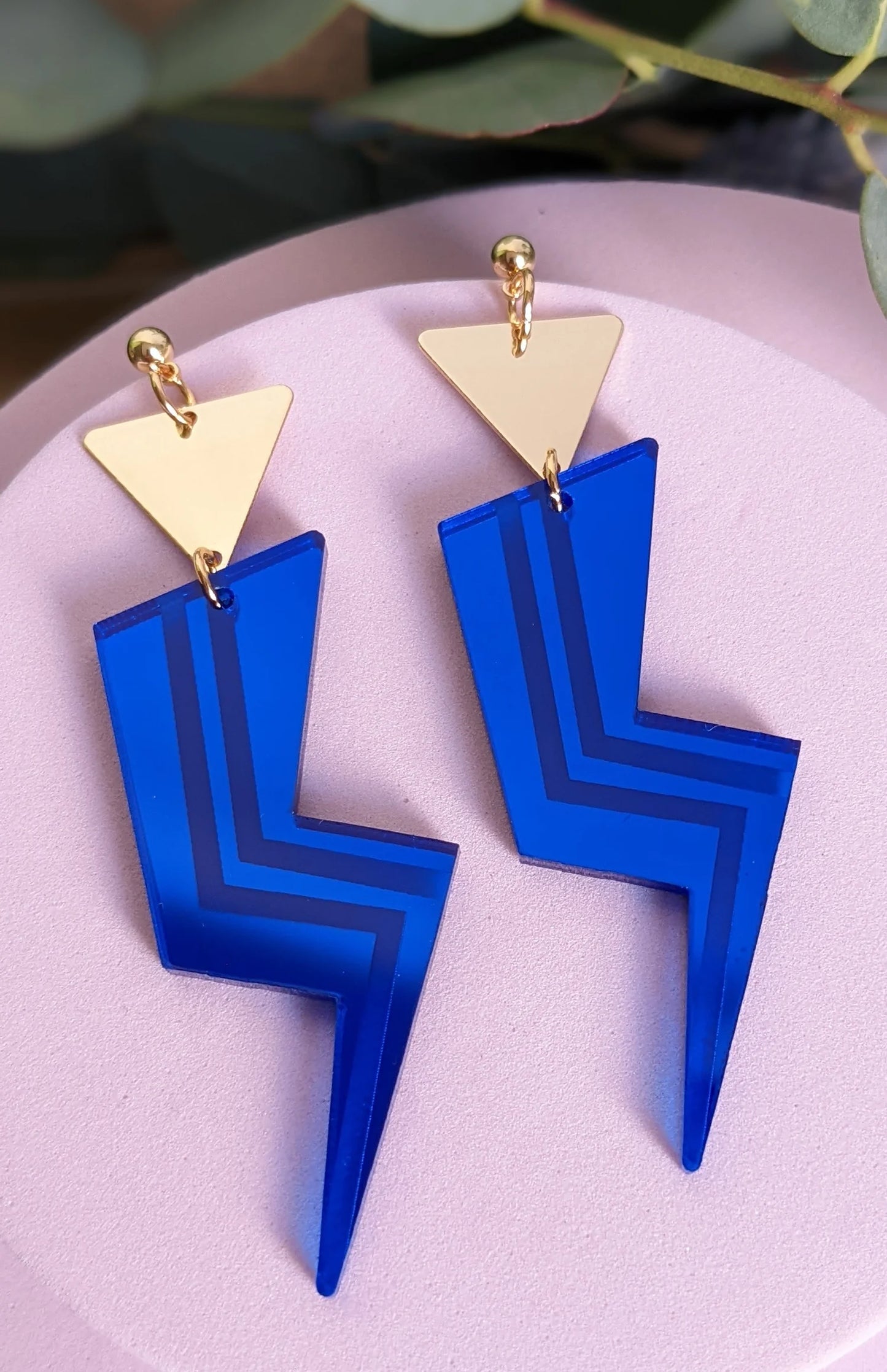 'Grace Jones' Lightning Bolt earrings by A Little Idea