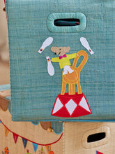 Load image into Gallery viewer, Extra Large Raffia Storage Basket - Circus - Foldable