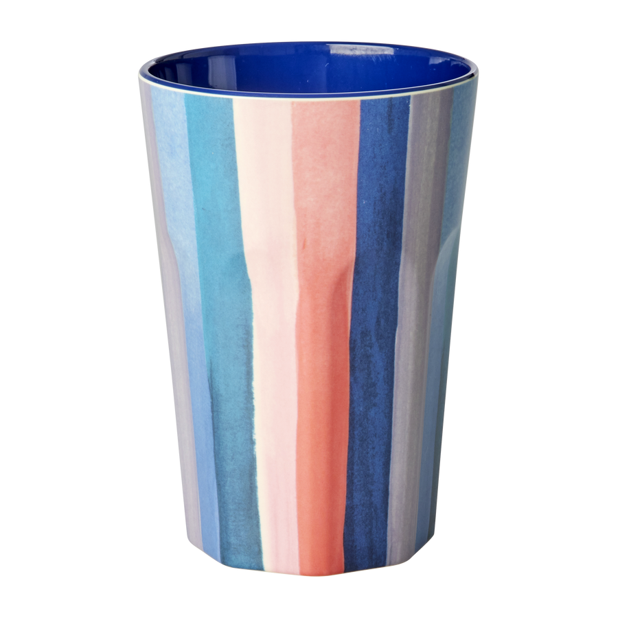 Melamine Cup Tall -N.Y Stripe Print