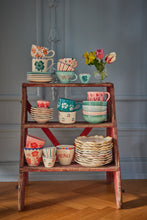 Load image into Gallery viewer, Small Oval Ceramic Espresso Cup  - Soft Green - Hand Painted Clover