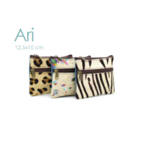 Load image into Gallery viewer, Soruka Ari Coin Pouch with Zip - Animal Print