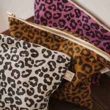 Load image into Gallery viewer, Caramel Leopard Print Pouch - Large
