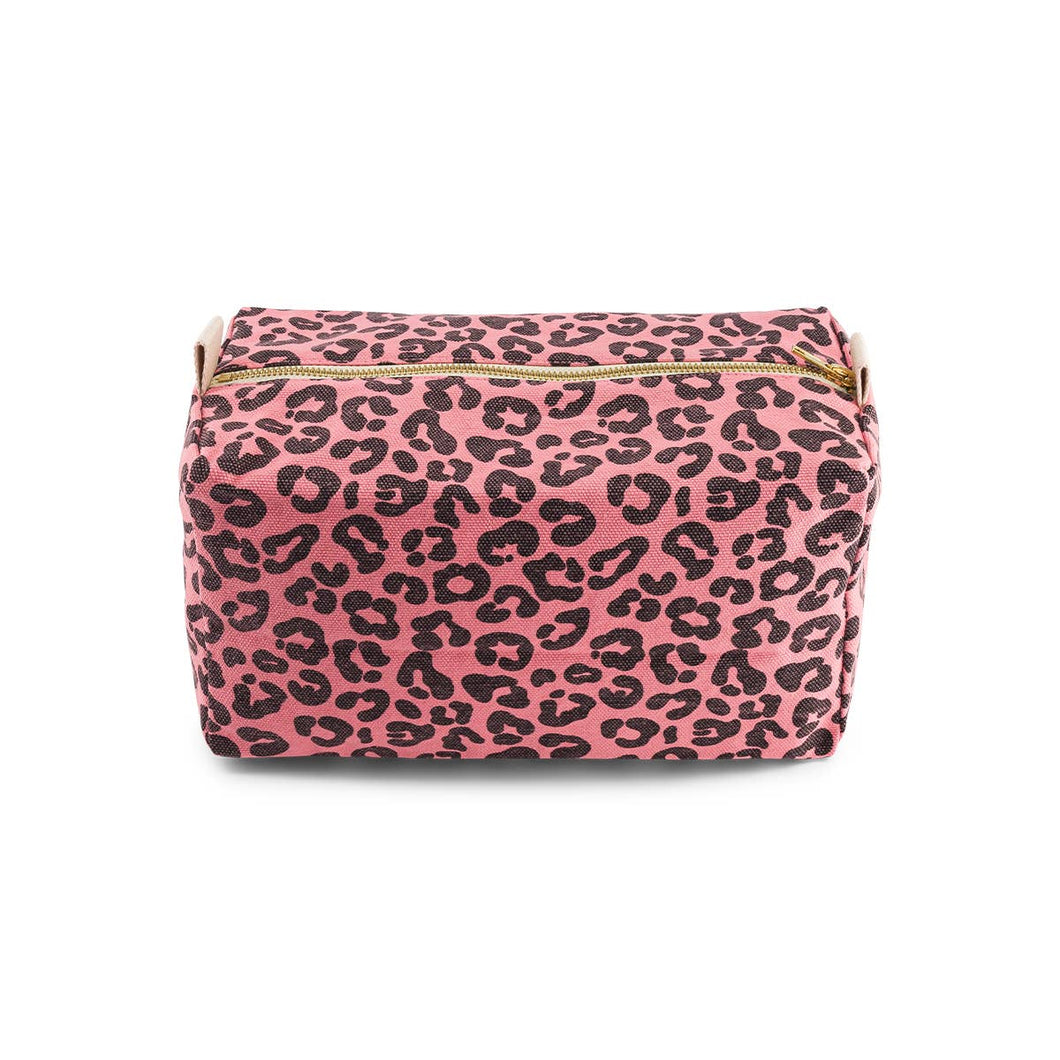 Pink Leopard Print Wash Bag