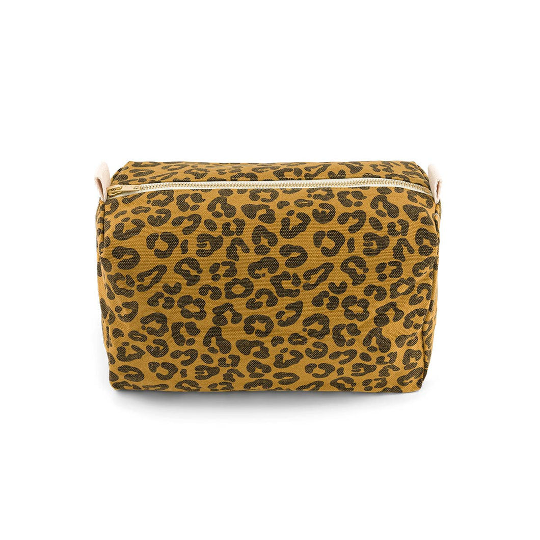 Caramel Leopard Print Wash Bag
