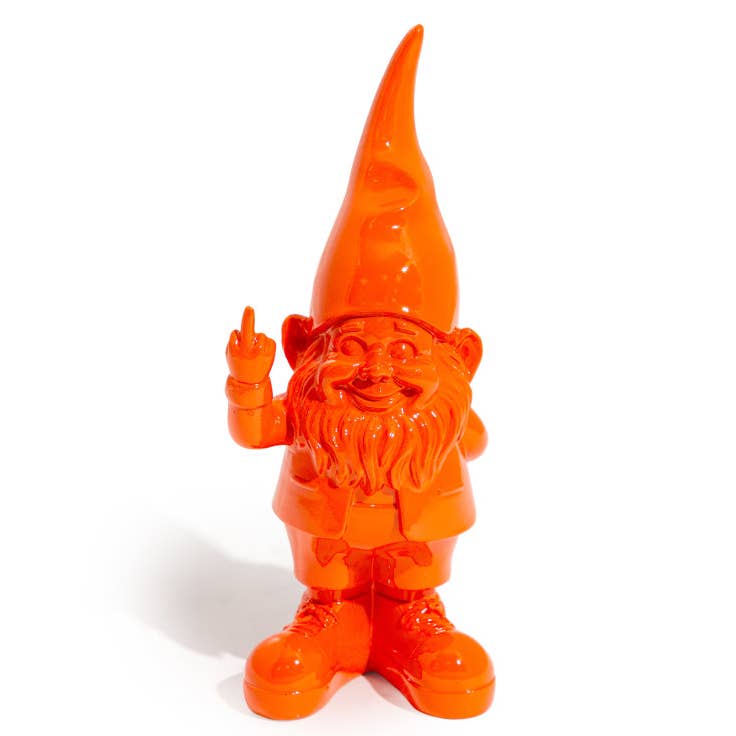 Small Orange "Naughty Gnome" Figure