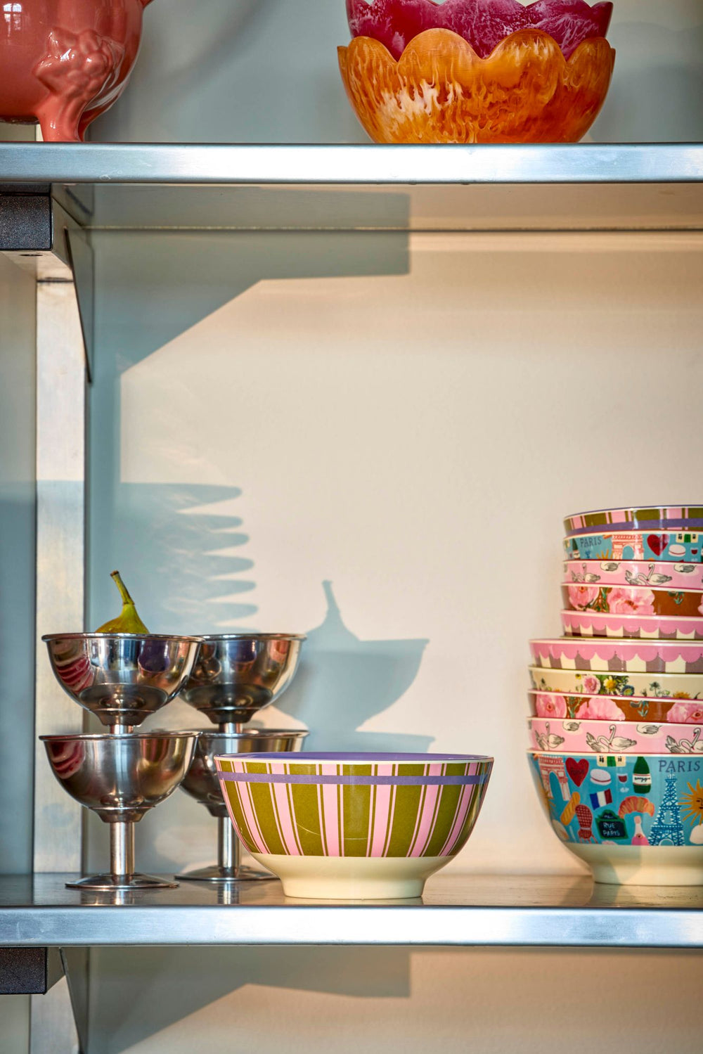 Stripe Delight Print Medium Melamine Bowl