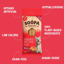 Load image into Gallery viewer, Cranberry & Sweet Potato Dog Dental Sticks