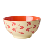 Load image into Gallery viewer, Melamine Bowl with New Shrimp Print - Medium