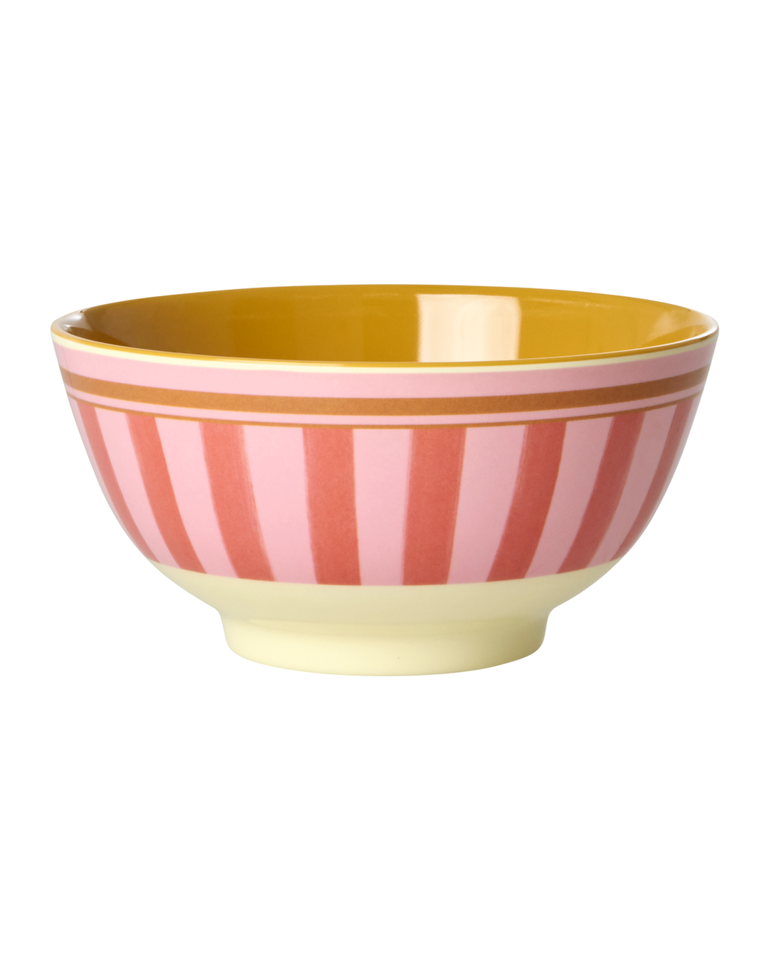 Melamine Bowl with Organic Stripes Print - Medium