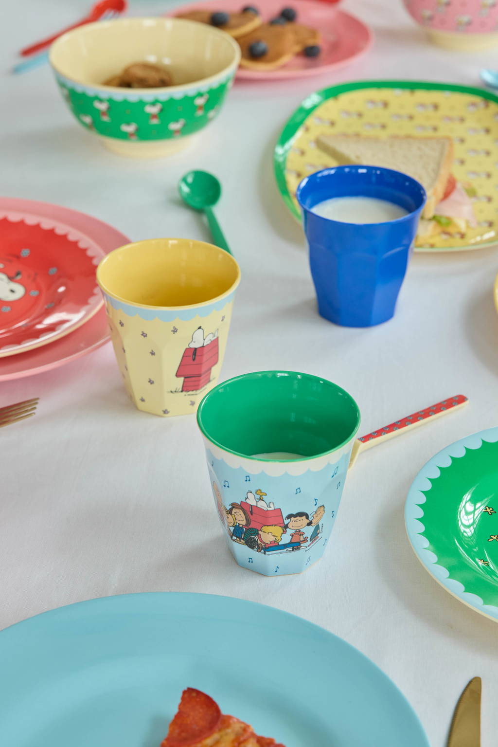 Medium Cup - Soft Blue Snoopy Print