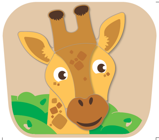 Safari Raised Wooden Puzzle - Giraffe