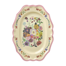 Load image into Gallery viewer, Melamine Vintage style Serving Platter - Nathalie Lete Print - Pink