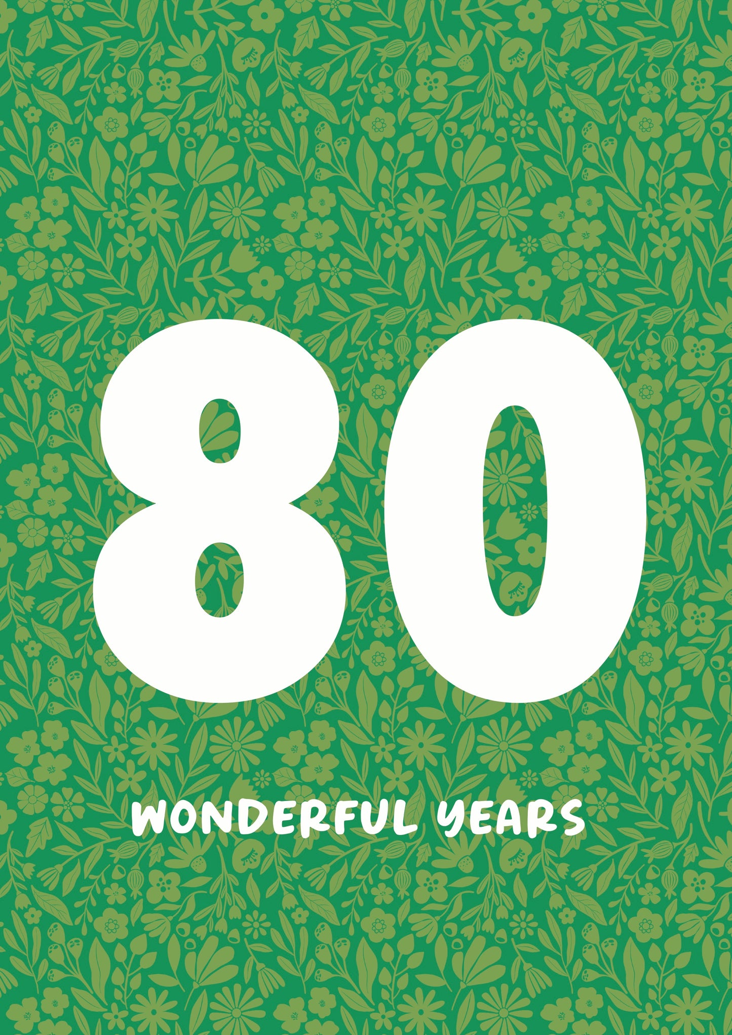 80th Birthday card