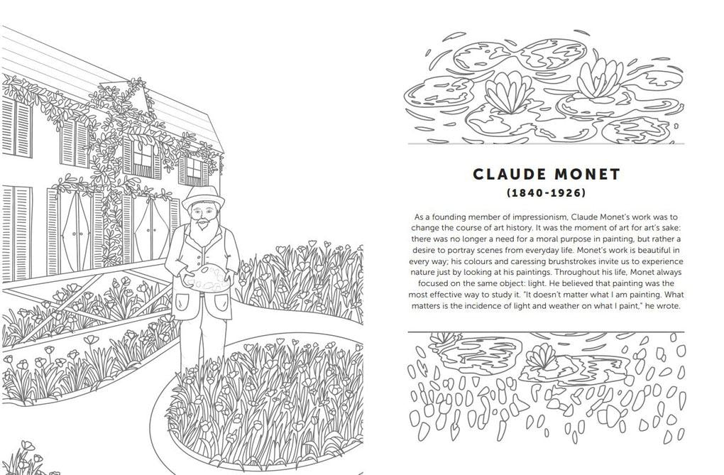Iconic Artists and Their Masterpieces Colouring Book