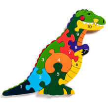 Load image into Gallery viewer, Number T-Rex Jigsaw Puzzle