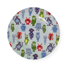 Load image into Gallery viewer, Kids Plate - Soft Blue - Monster Print
