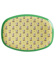 Load image into Gallery viewer, Rectangular Plate - Yellow Snoopy Print