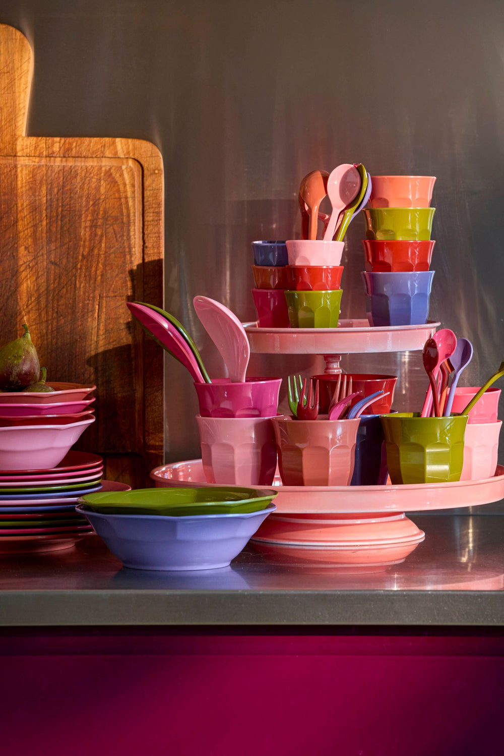 Melamine Cups Medium 6 Pack in Assorted Colours