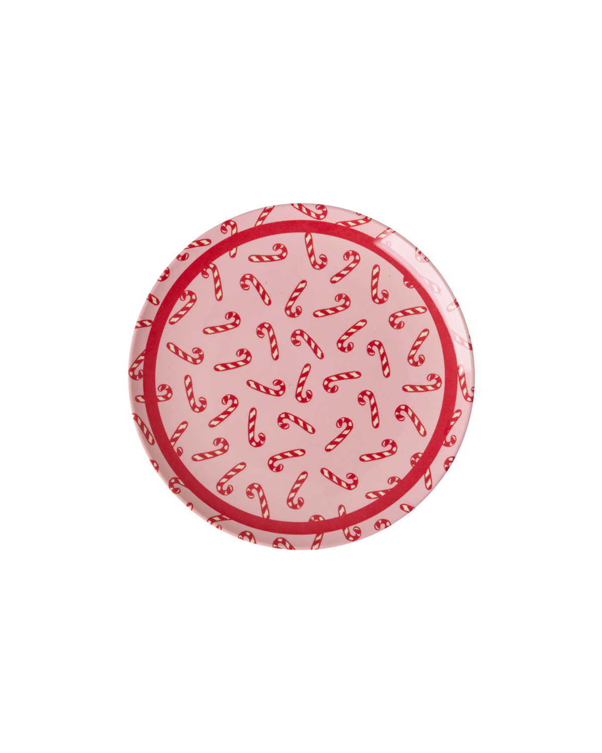 Small Round Cake Plate - Candy Cane Print
