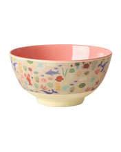 Load image into Gallery viewer, Melamine Medium Bowl - Coral Ocean Print