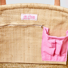Load image into Gallery viewer, Medium Raffia Shopping Bag - Pink