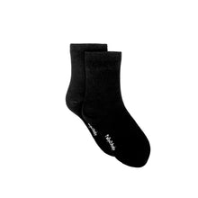 Load image into Gallery viewer, Black Bamboo Sock (seamless toe)