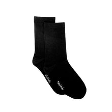 Load image into Gallery viewer, Black Bamboo Sock (seamless toe)