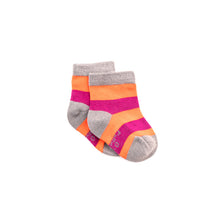 Load image into Gallery viewer, Pink & Purple Stripe Bamboo Sock (seamless toe)