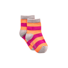 Load image into Gallery viewer, Pink & Purple Stripe Bamboo Sock (seamless toe)