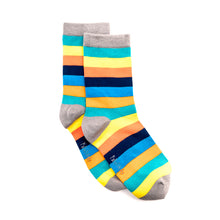 Load image into Gallery viewer, Rainbow Stripe Bamboo Sock (seamless toe)